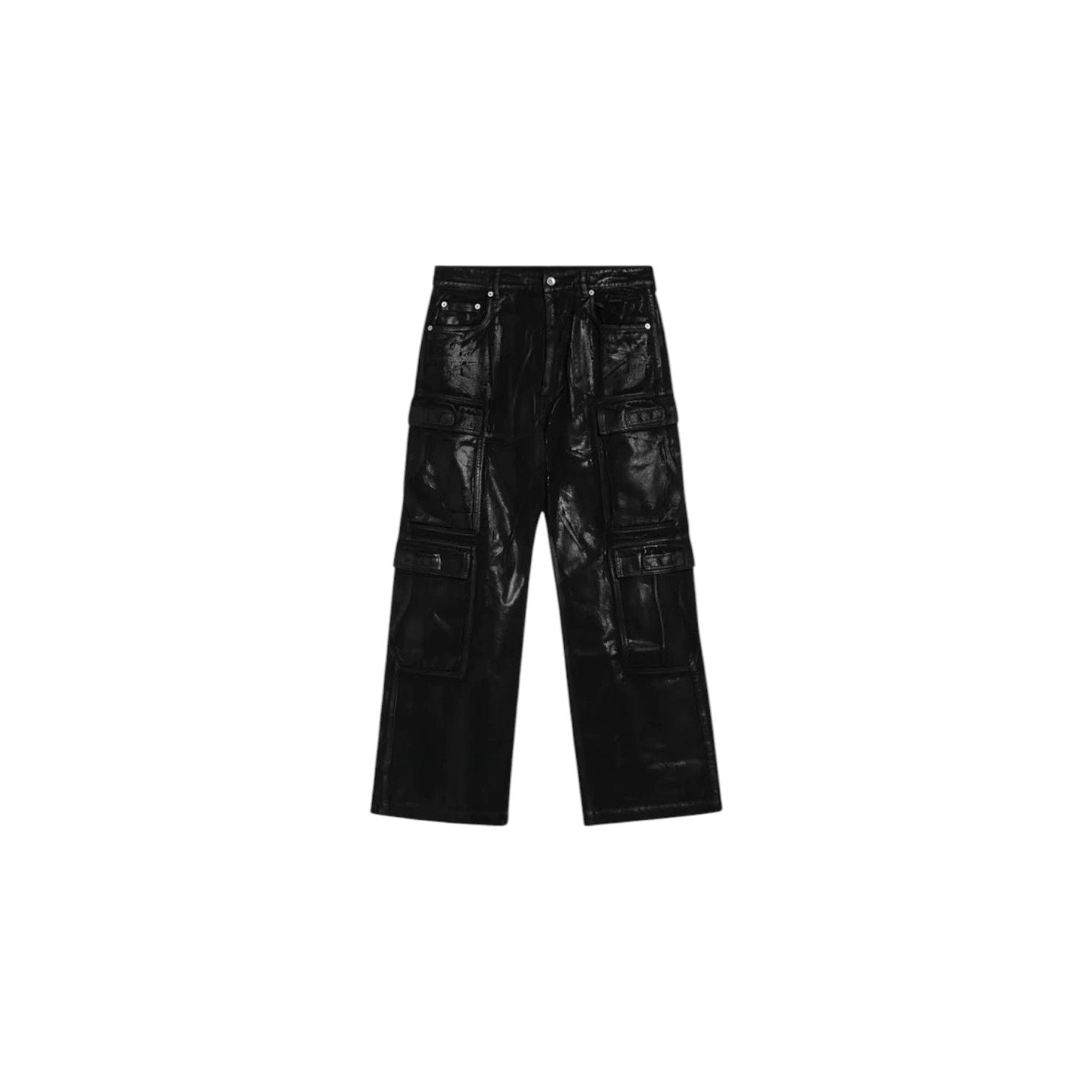 Rick Owens DRKSHDW Double Cargo Jeans Black Waxed