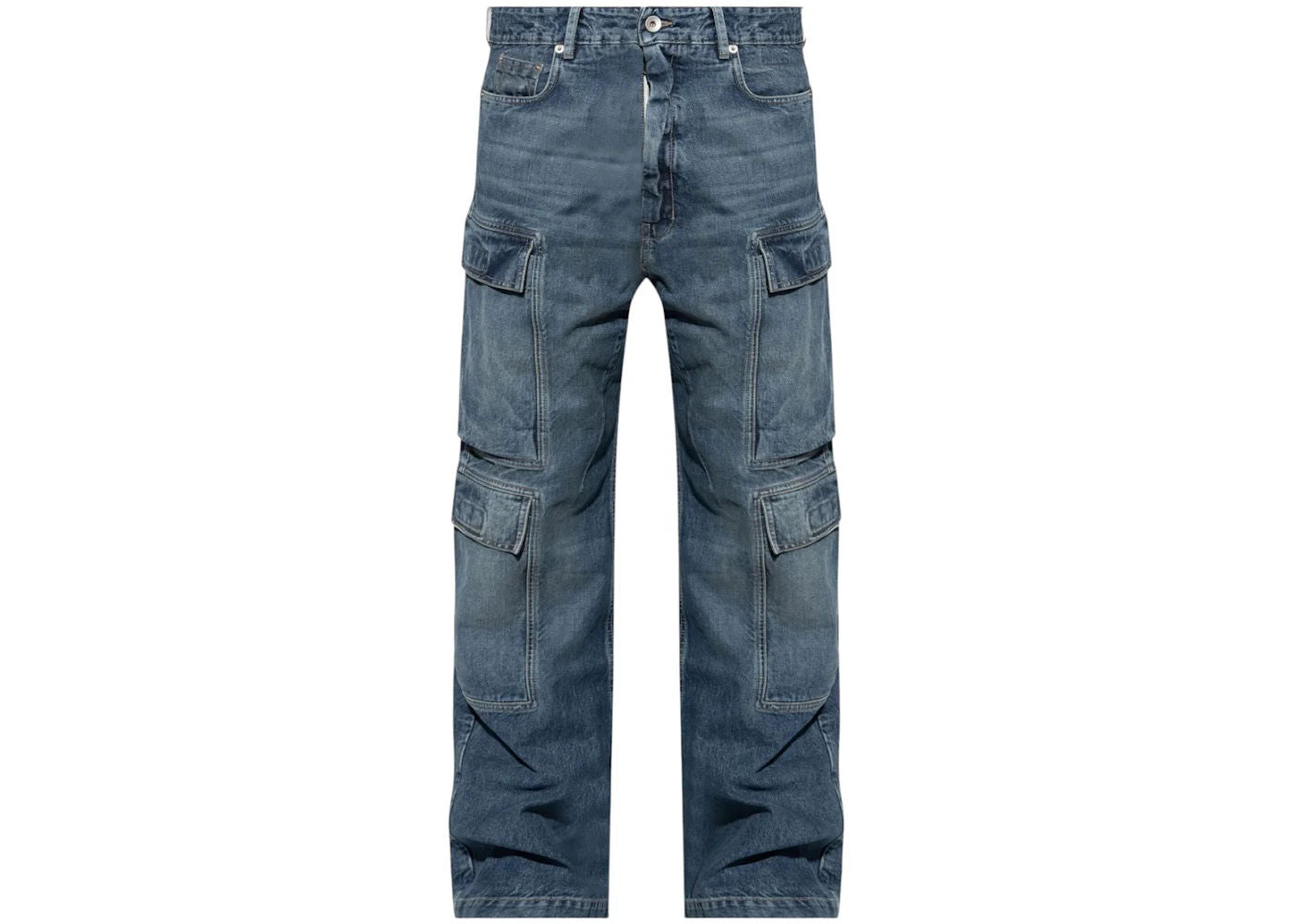 Rick Owens DRKSHDW Double Cargo Jeans Washed Indigo