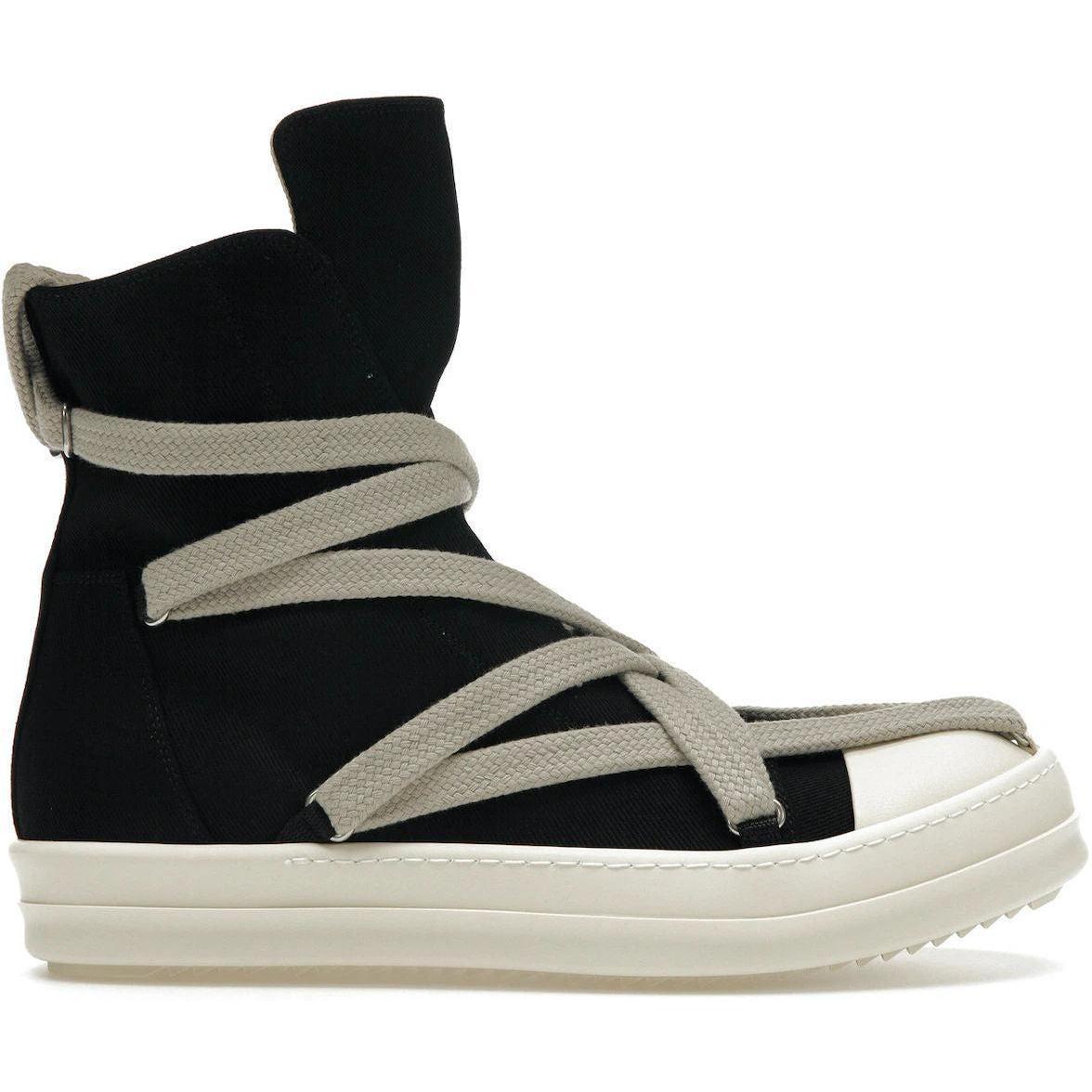 Rick Owens DRKSHDW Hexa High Black Pearl Milk Fat Lace - Lightly Worn
