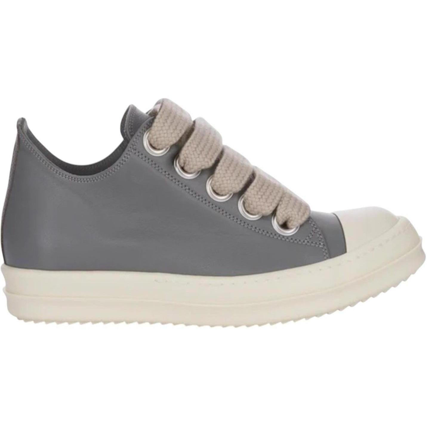 Rick Owens Jumbo Lace Low Sneakers "Washed Indigo" - Lightly Worn
