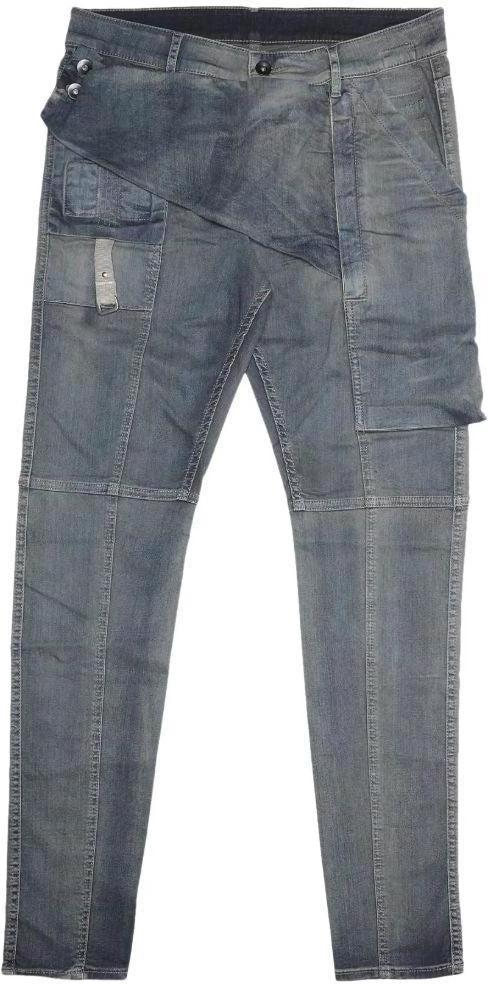 Rick Owens Memphis Denim Cargo Pants "Dirty Wash" - Lightly Worn