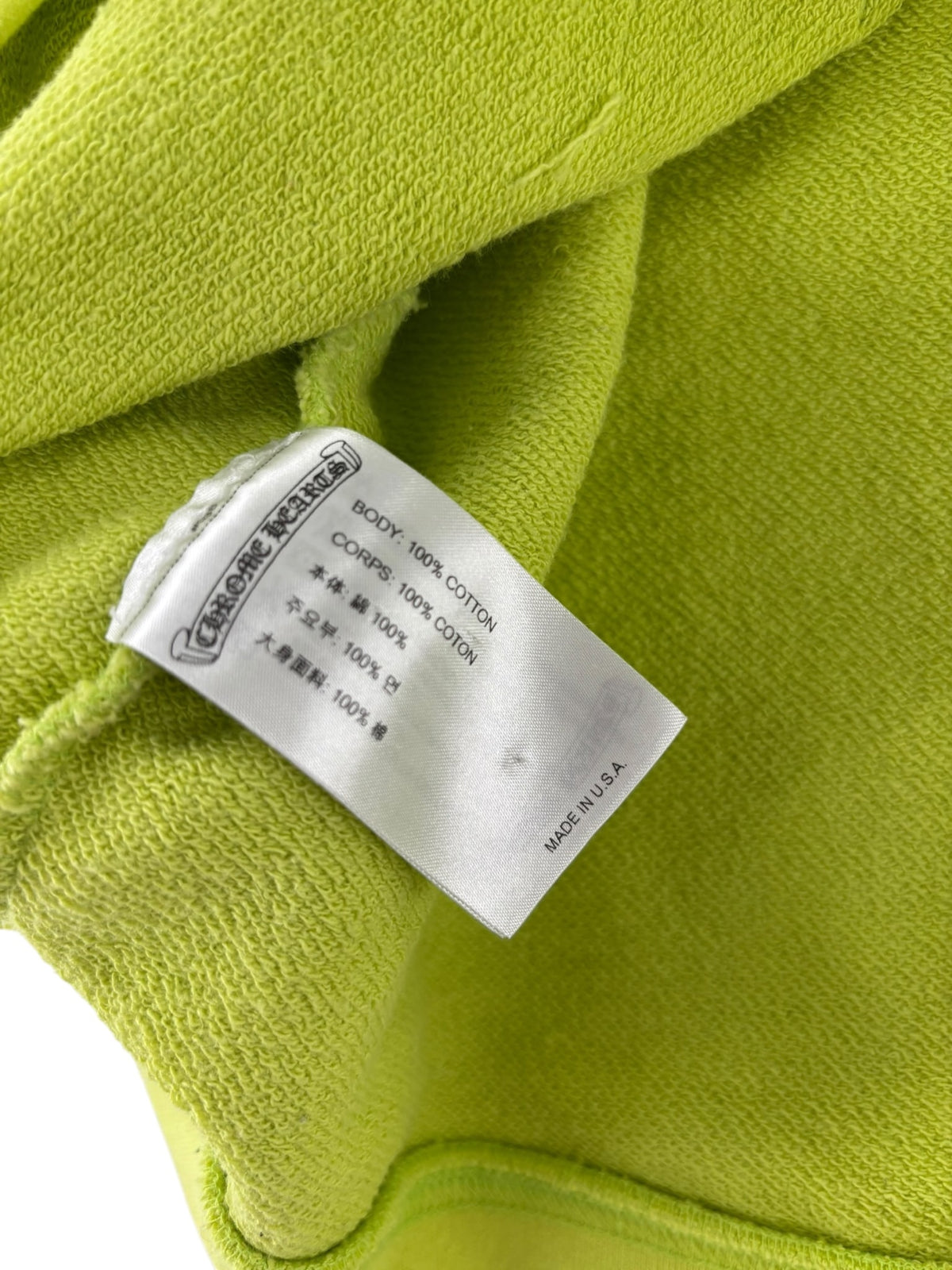 Chrome Hearts Matty Boy Link Hoodie Lime Green