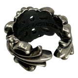 Chrome Hearts Diamond Floral Ring Silver