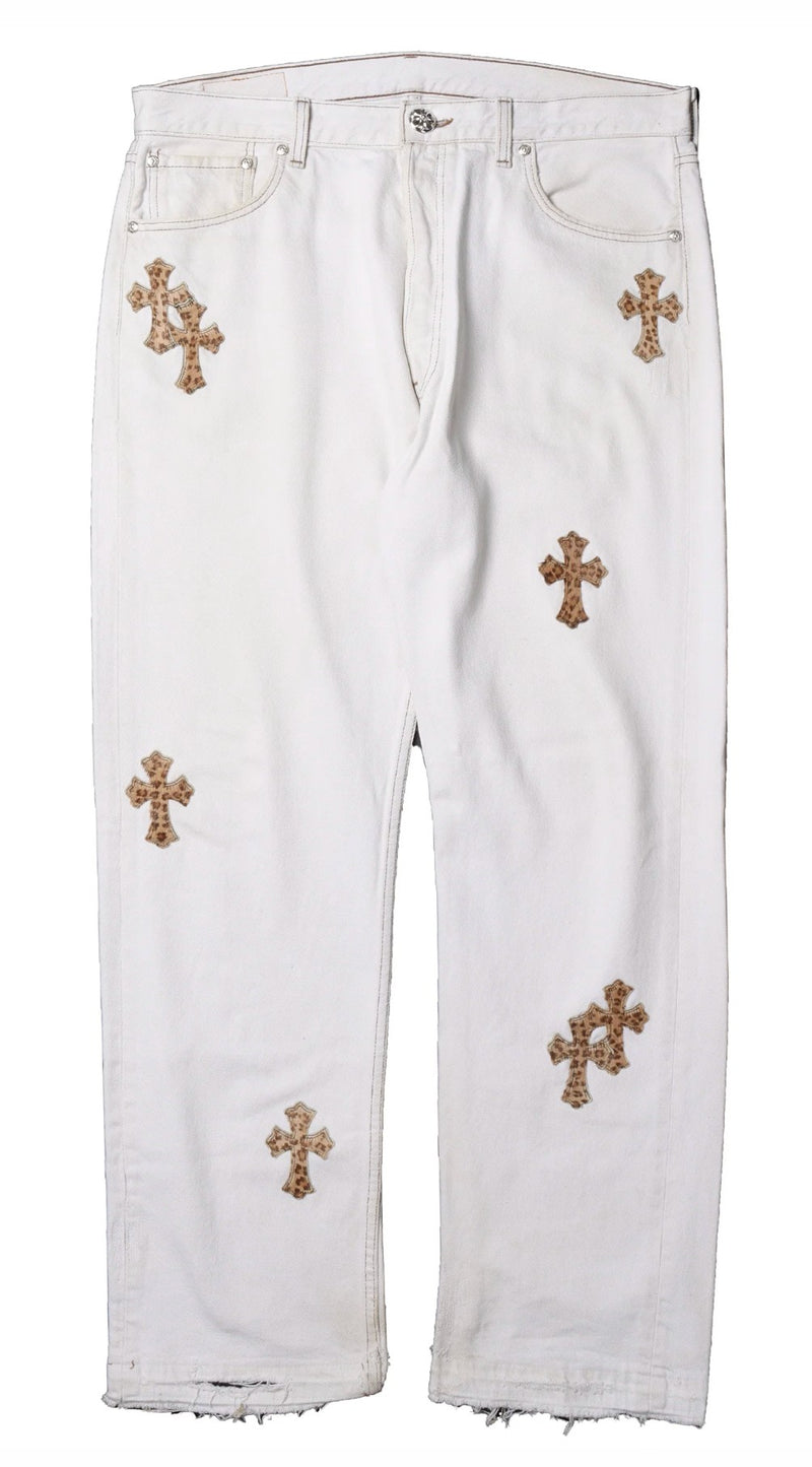 Chrome Hearts Leopard Cross Jeans