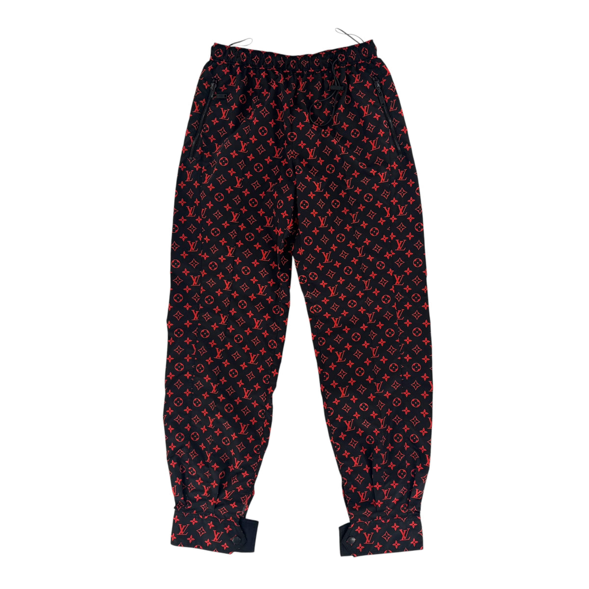Louis Vuitton Monogram Jogging Track Pants Black Red