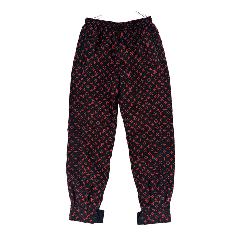 Louis Vuitton Monogram Jogging Track Pants Black Red