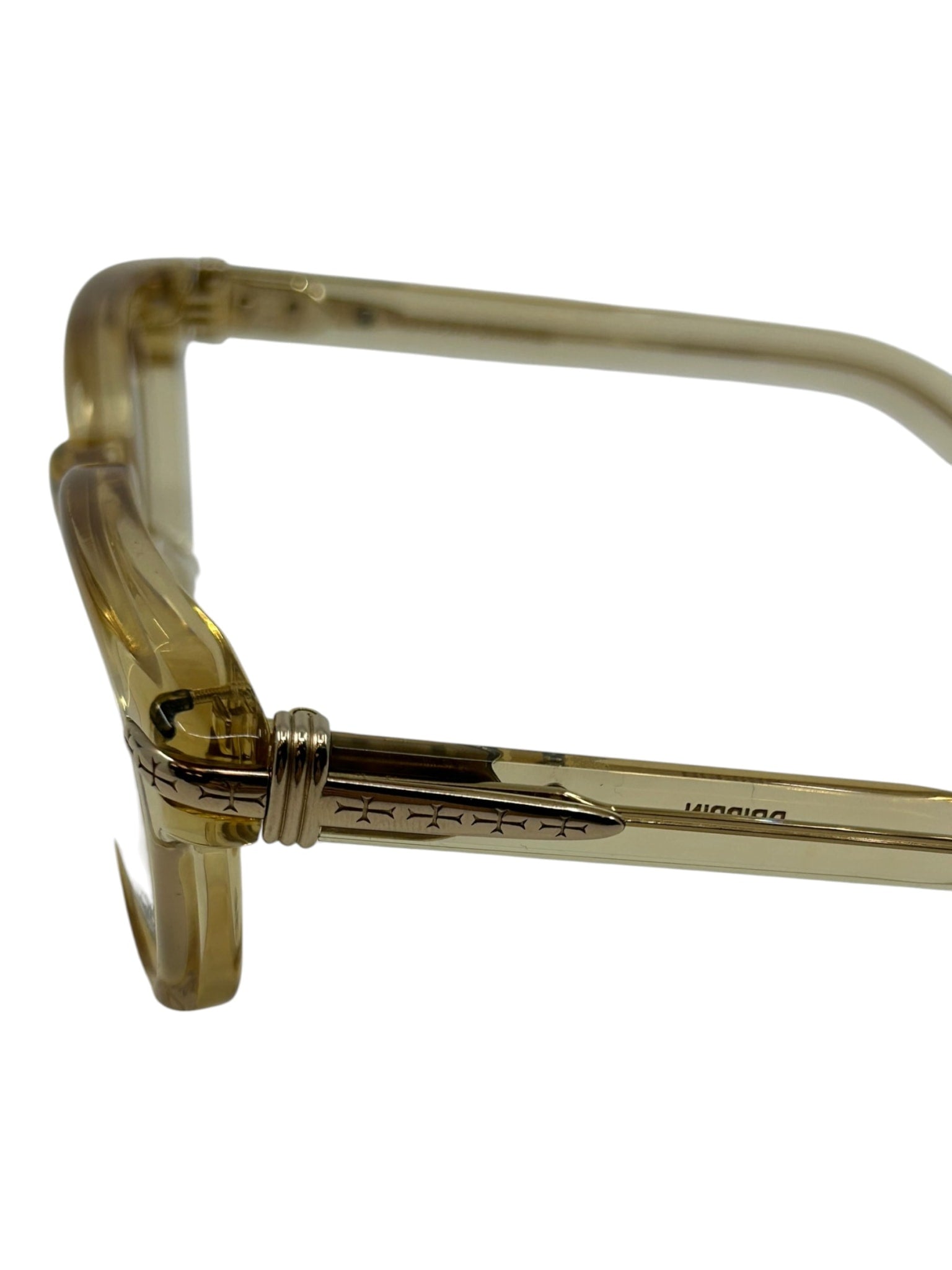 Chrome Hearts Drippin Glasses Clear Gold