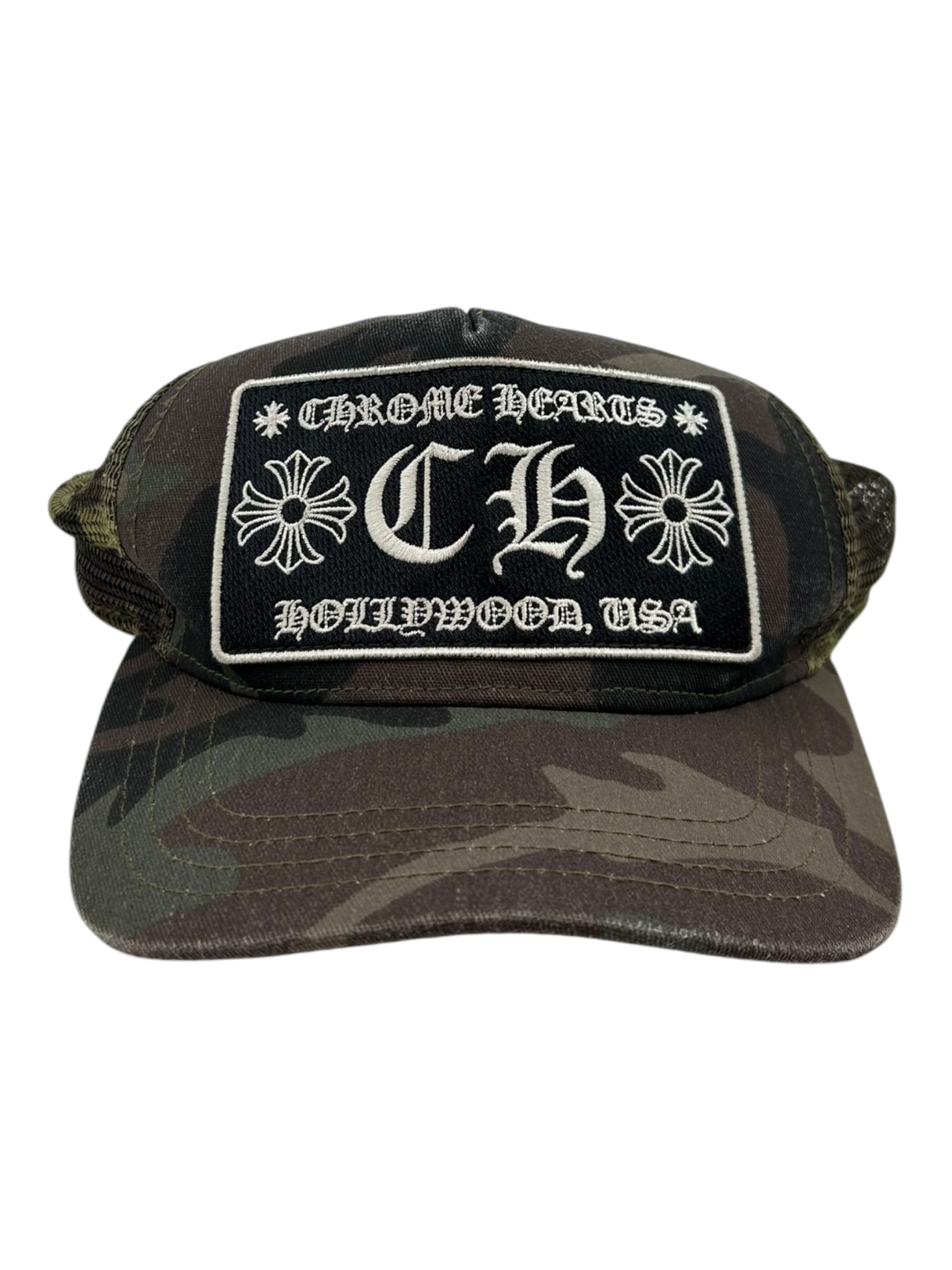 Chrome Hearts CH Hollywood Trucker Hat Camo