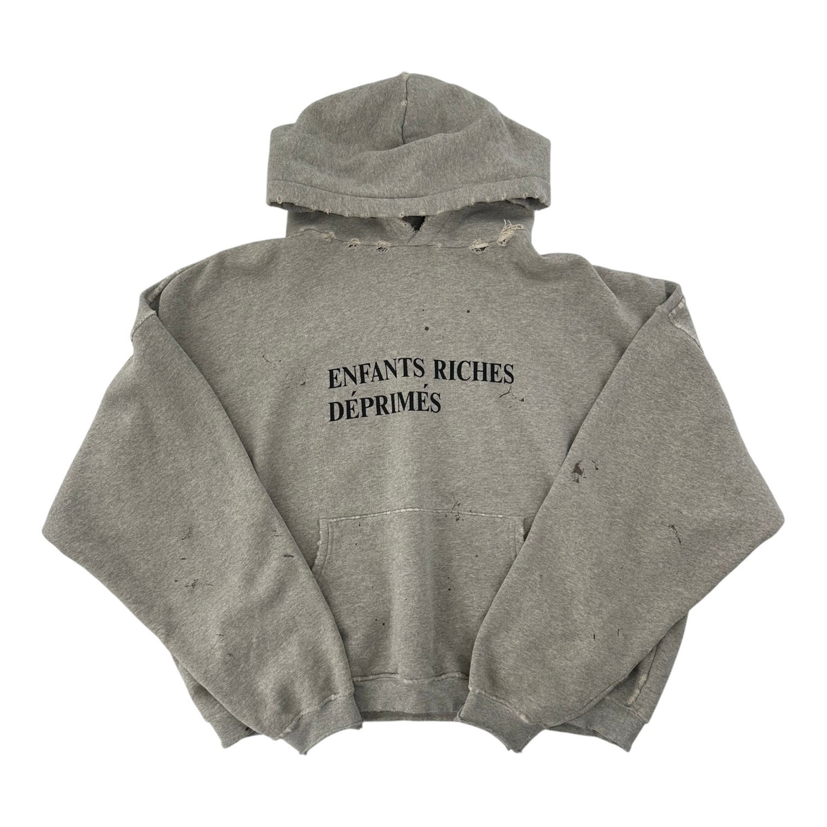 ERD Classic Logo Hoodie Paint Heather Grey