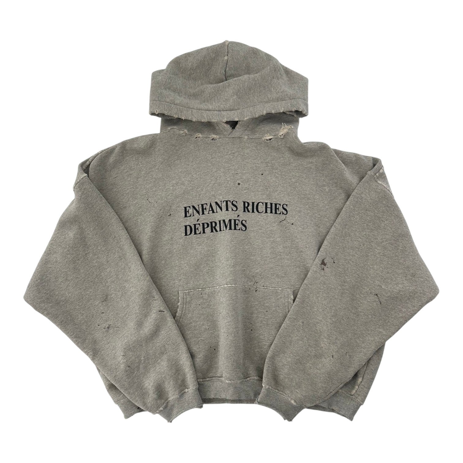 ERD Classic Logo Hoodie Paint Heather Grey
