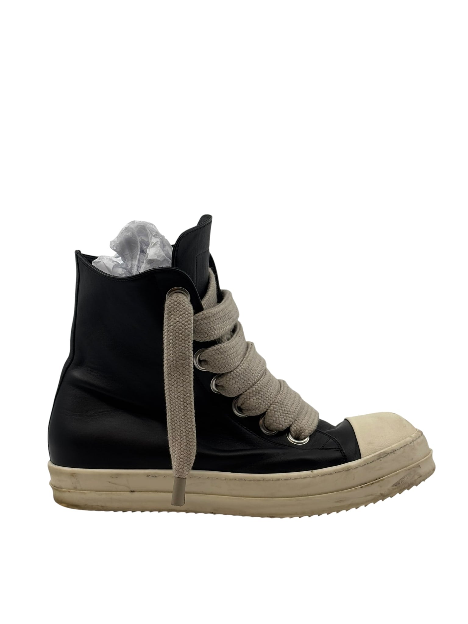Rick Owens Jumbo Lace High Black Milk