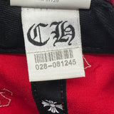 Chrome Hearts Cross Patch Baseball Hat Red