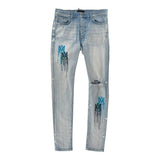Amiri Blue Logo Jeans Lightwash