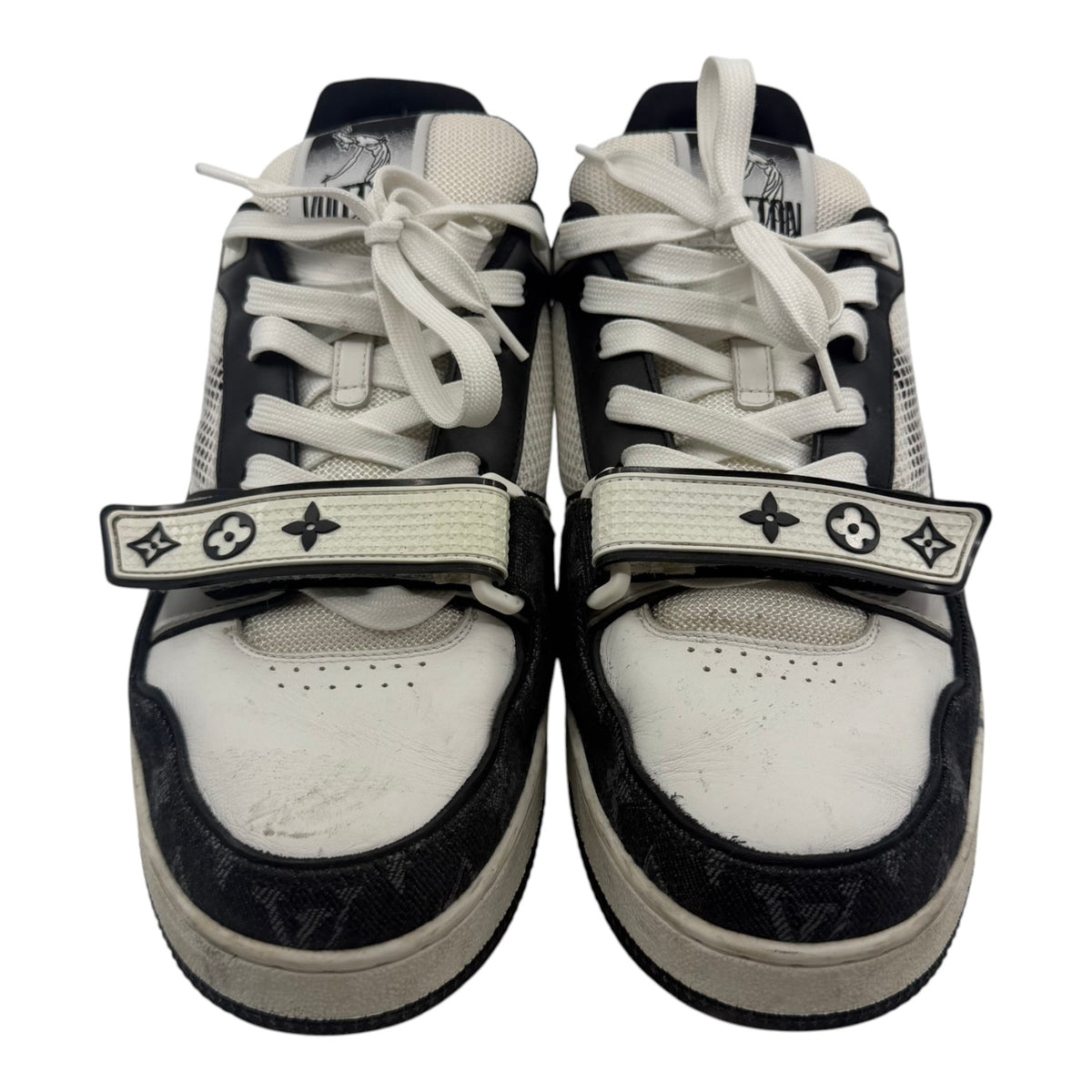 Louis Vuitton Trainer Low Velcro Strap Black Monogram Denim