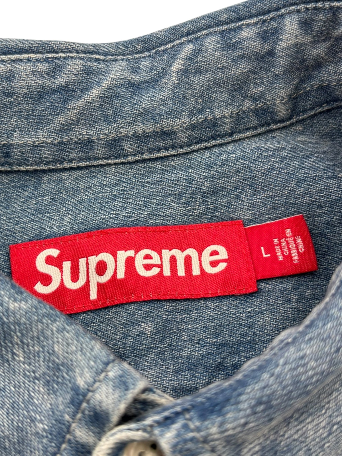 Supreme Applique Denim Shirt Indigo