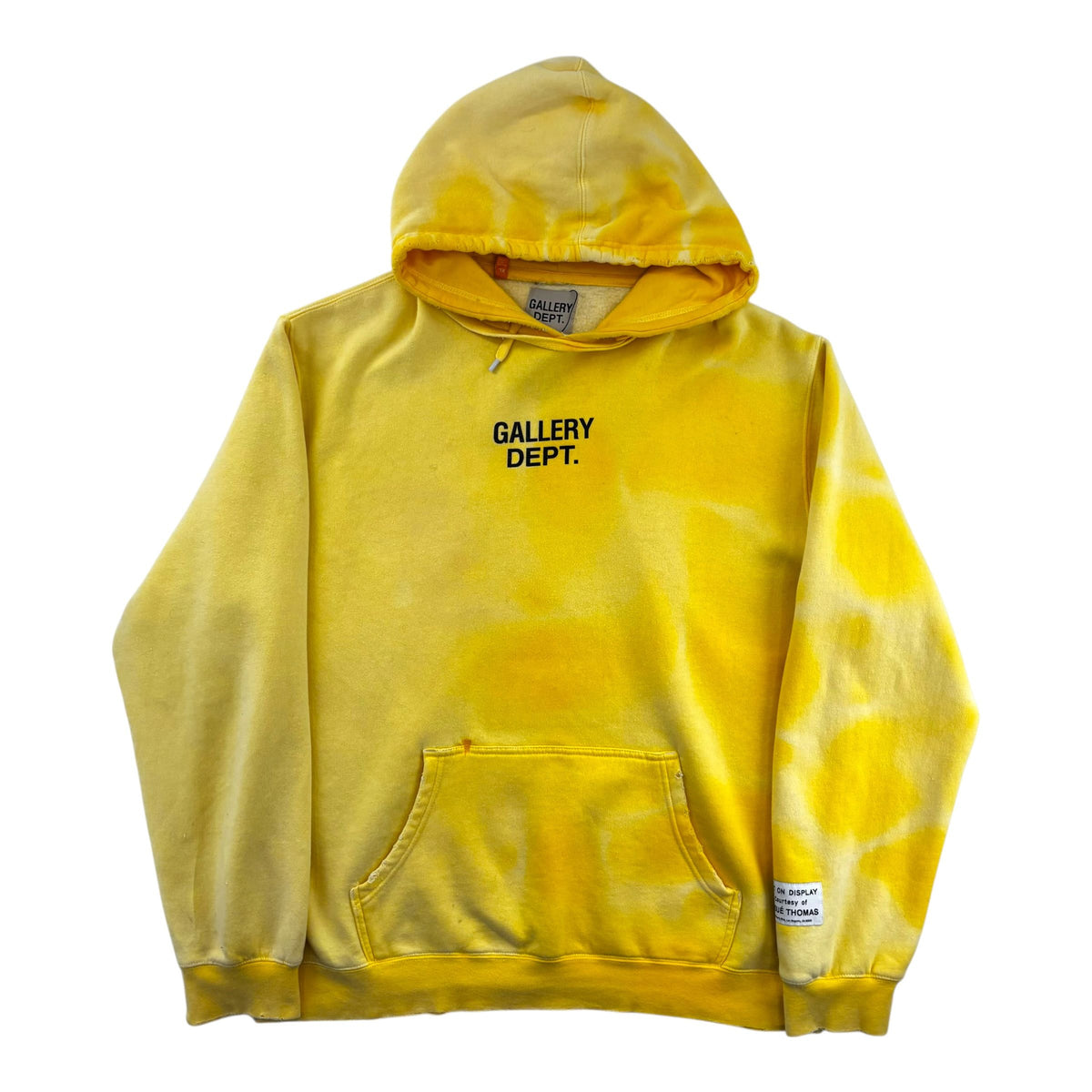 Gallery Dept. Sunfaded Centered Logo Hoodie Yellow