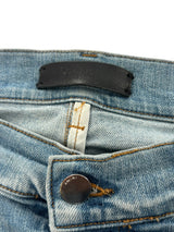 Amiri Mx1 Distressed Denim Blue Ribbed