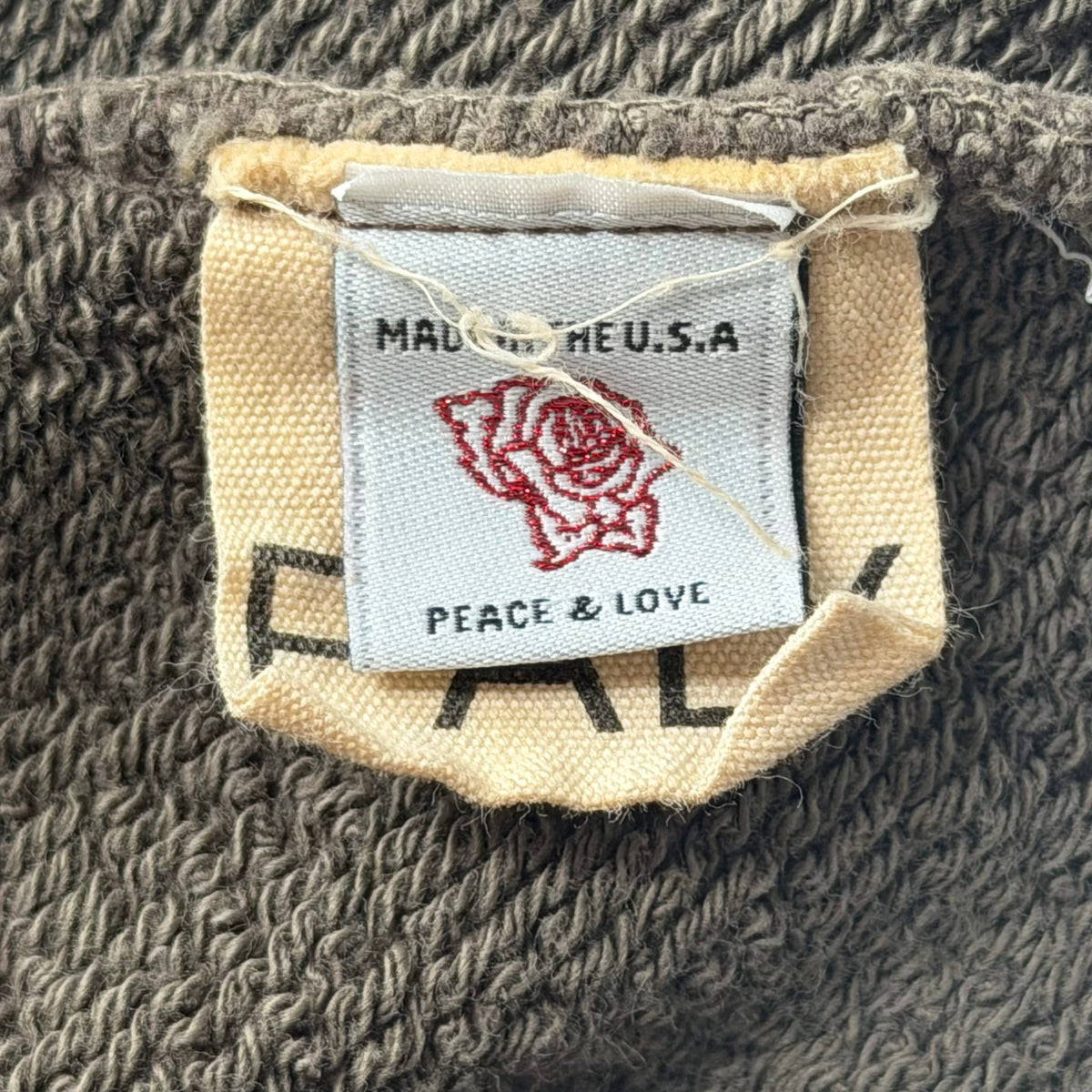 Paly Distressed Zip Up Brown Hoodie