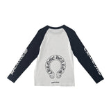 Chrome Hearts Horseshoe Baseball Shirt White/Black