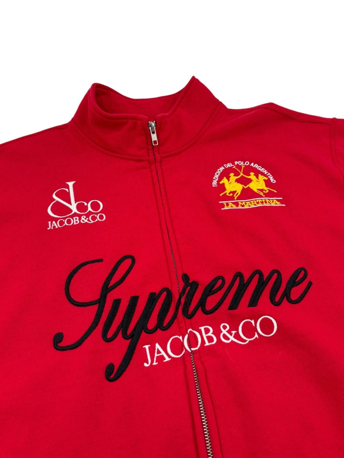 Supreme x La Martina x Jacob & Co Zip Up Sweatshirt Red
