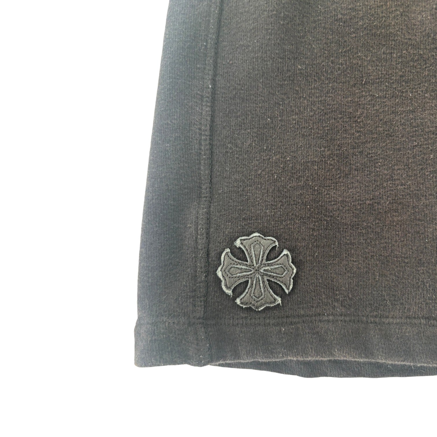 Chrome Hearts Cross Patched Vertical Logo Sweat Shorts Black