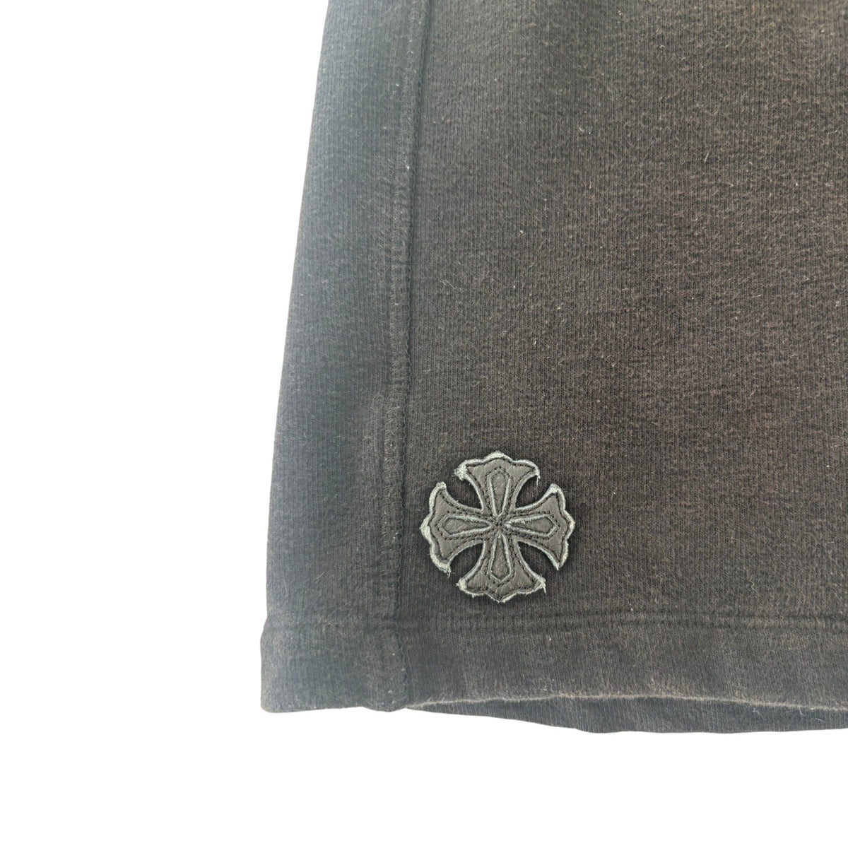 Chrome Hearts Cross Patched Vertical Logo Sweat Shorts Black
