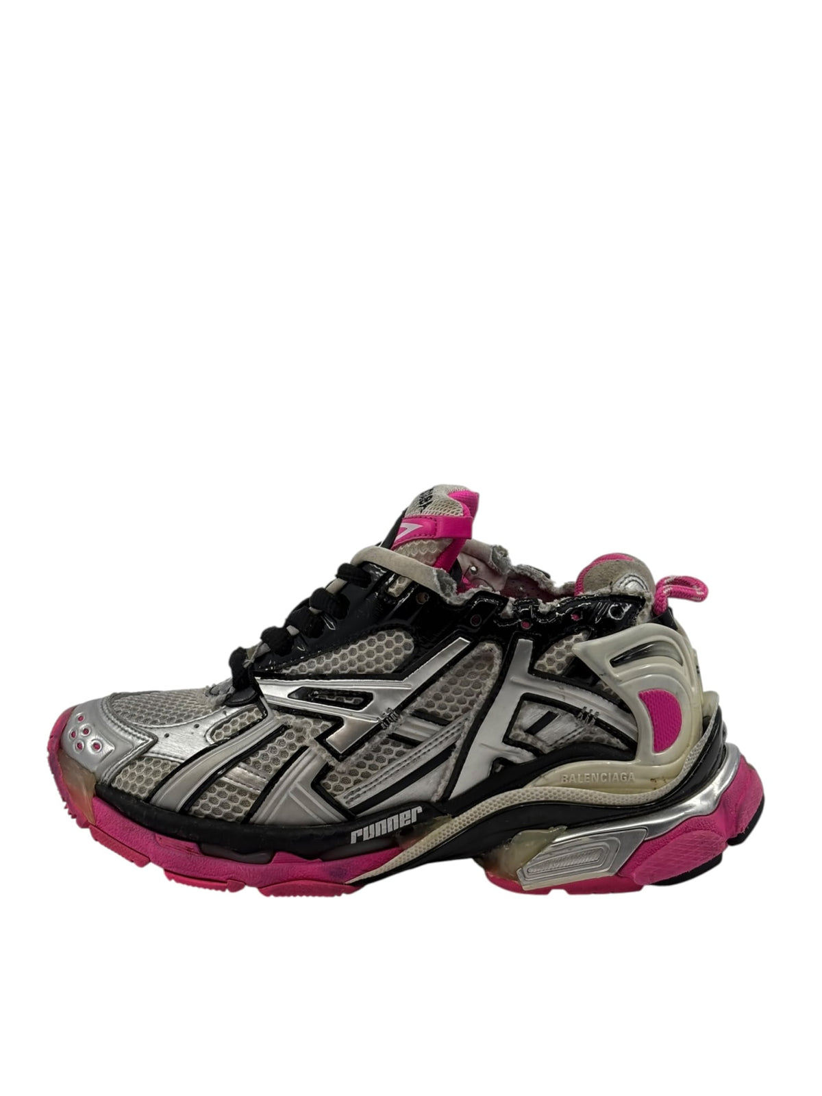 Balenciaga Wmns Runner Sneaker Silver Pink