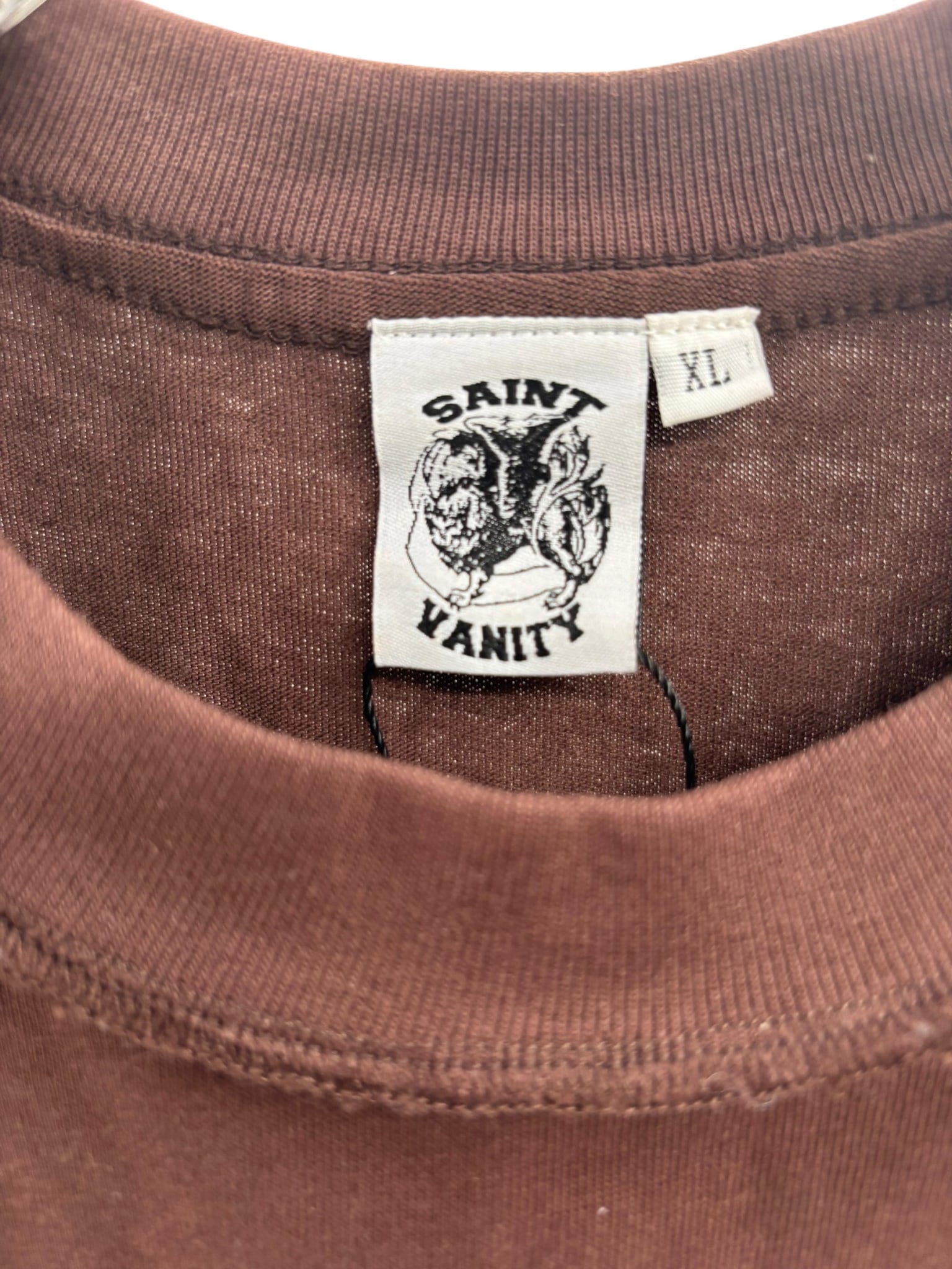 Saint Vanity Logo Tee Brown Pink