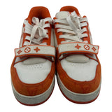 Louis Vuitton Trainer Low Velcro Strap Orange Monogram Denim