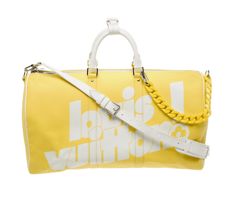 Louis Vuitton  Leather Keepall Bandouliere 50 Yellow