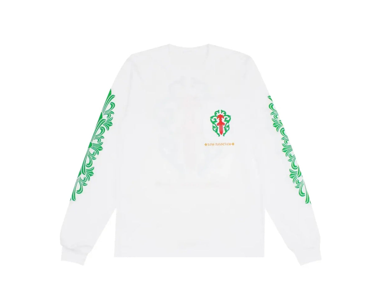 Chrome Hearts Los Angeles Exclusive Christmas Pocket Long-Sleeve White
