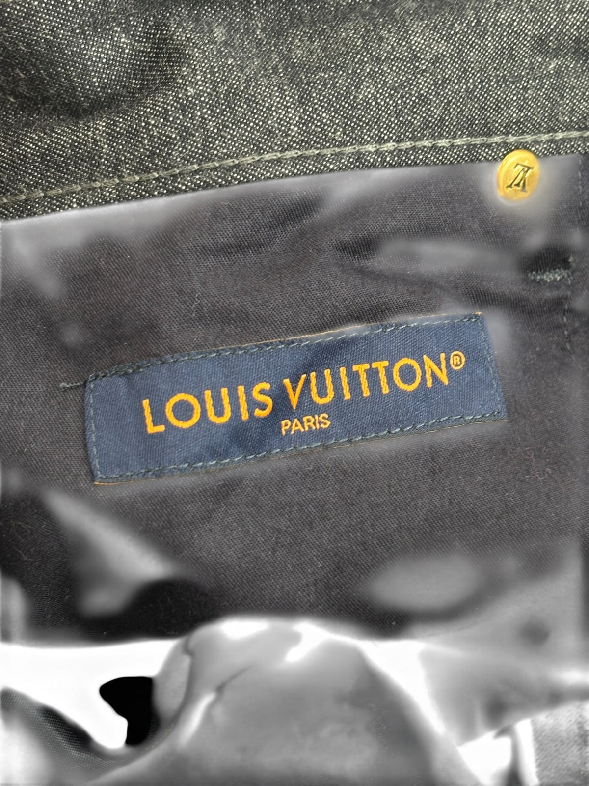 Louis Vuitton Arabesque Embroidered Denim Blue