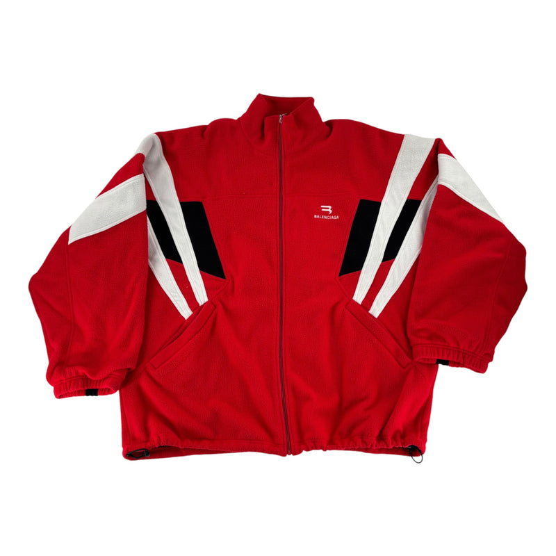 Balenciaga Full-zip Fleece "Red" Shirt