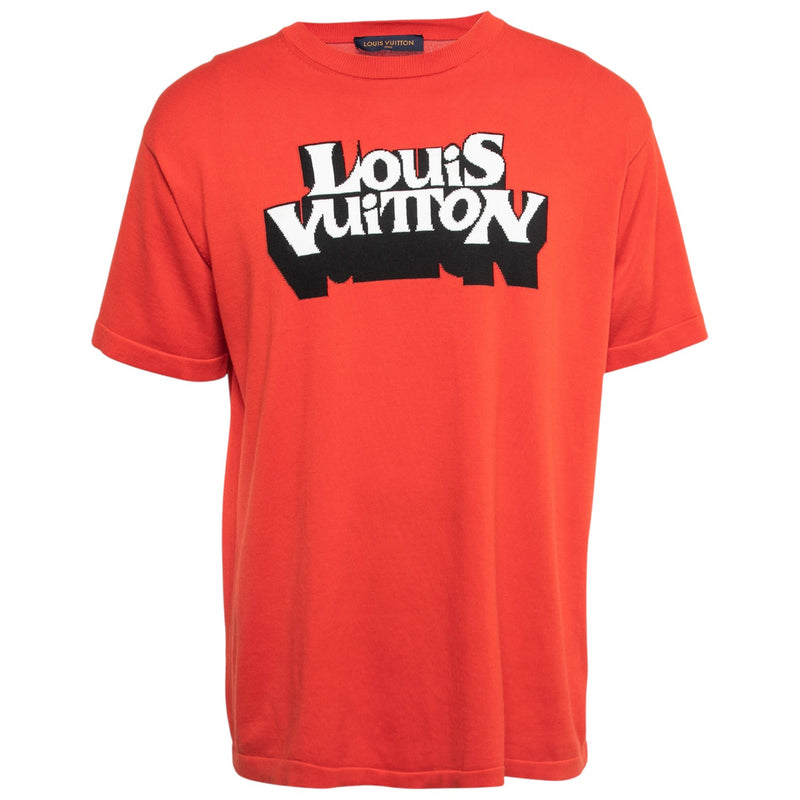 Louis Vuitton Graphic Print Logo Shirt Red White