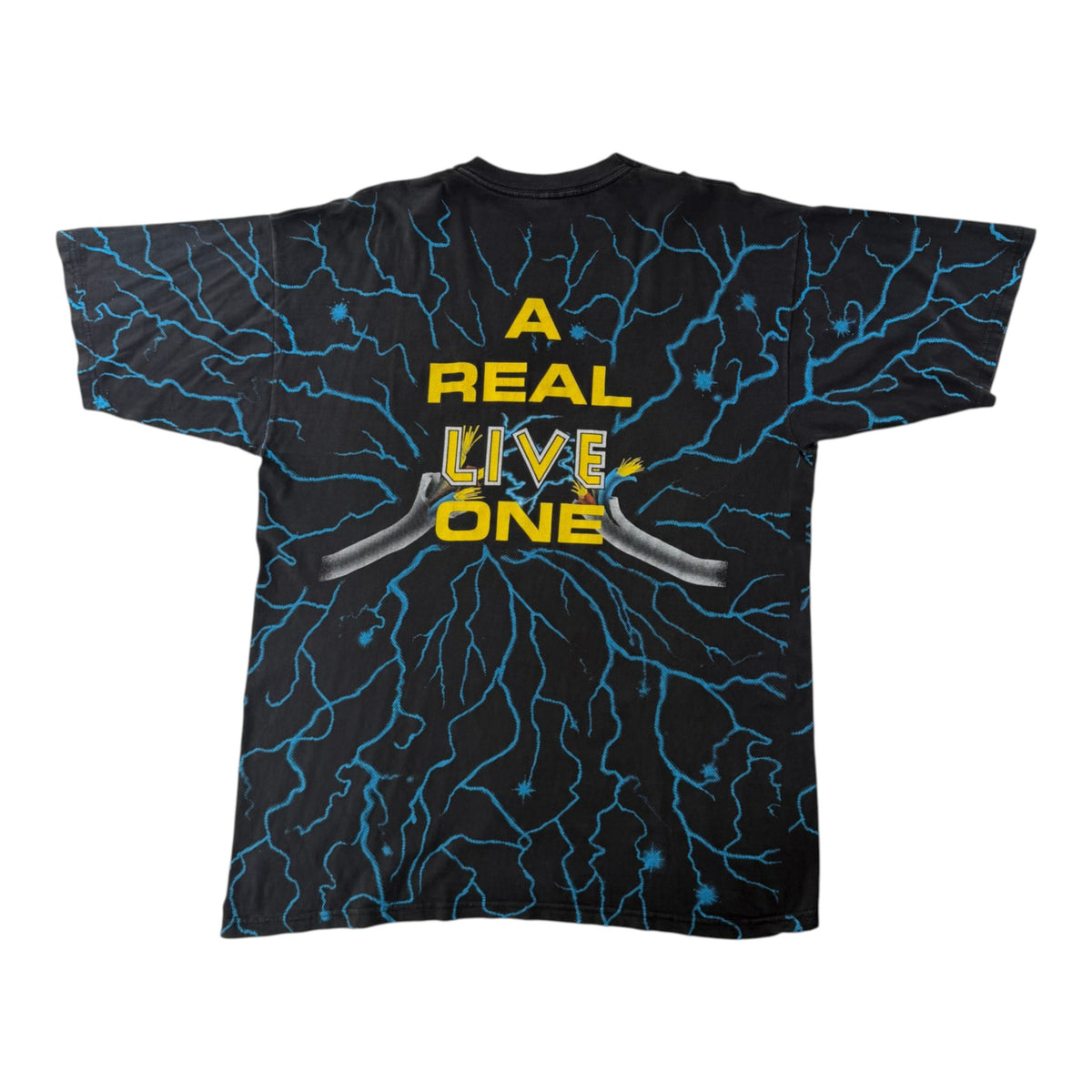 Vintage Iron Maiden AOP A Real Live One 1993 Tee Black