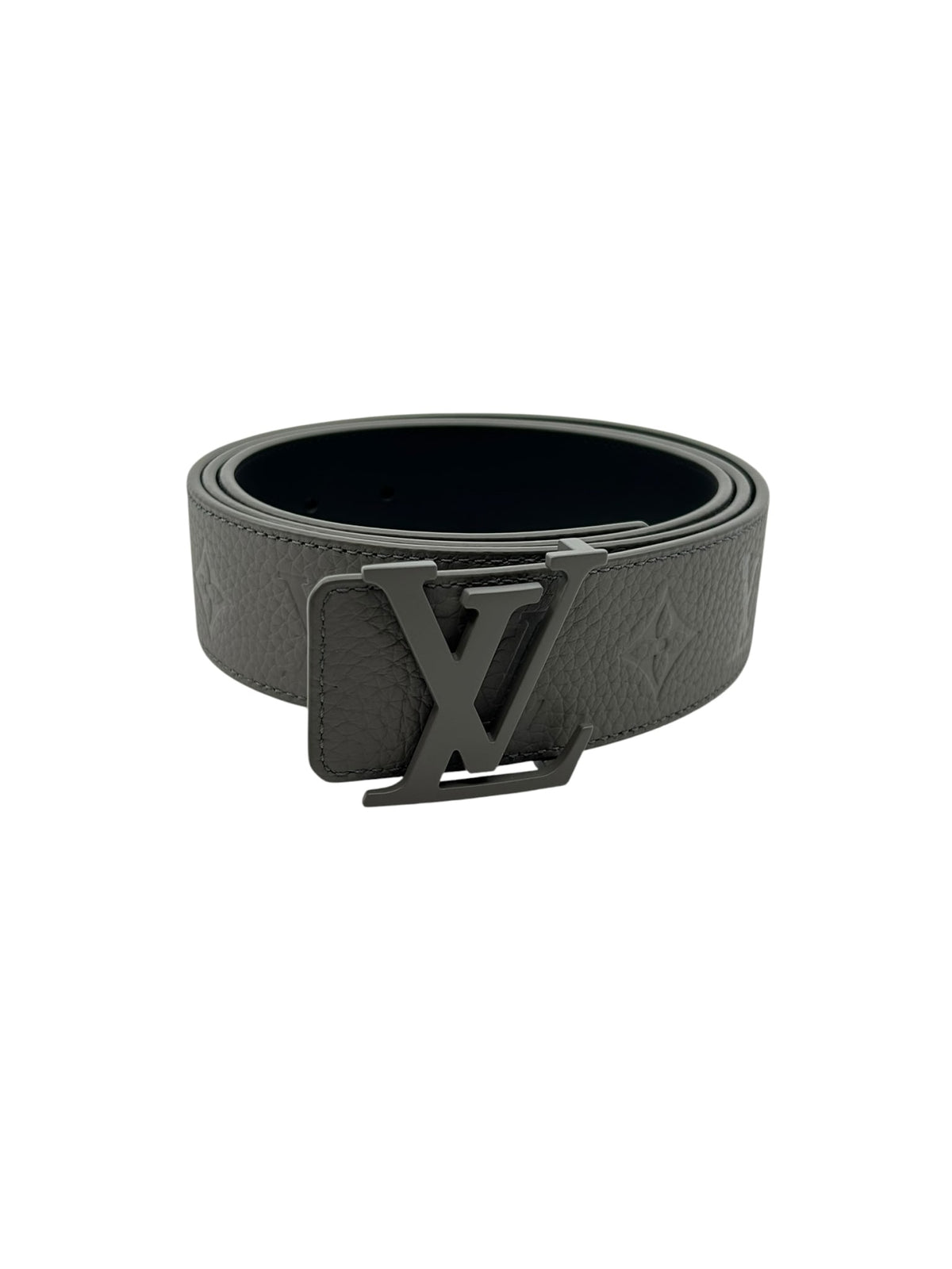 Louis Vuitton Grey Embossed Monogram Belt