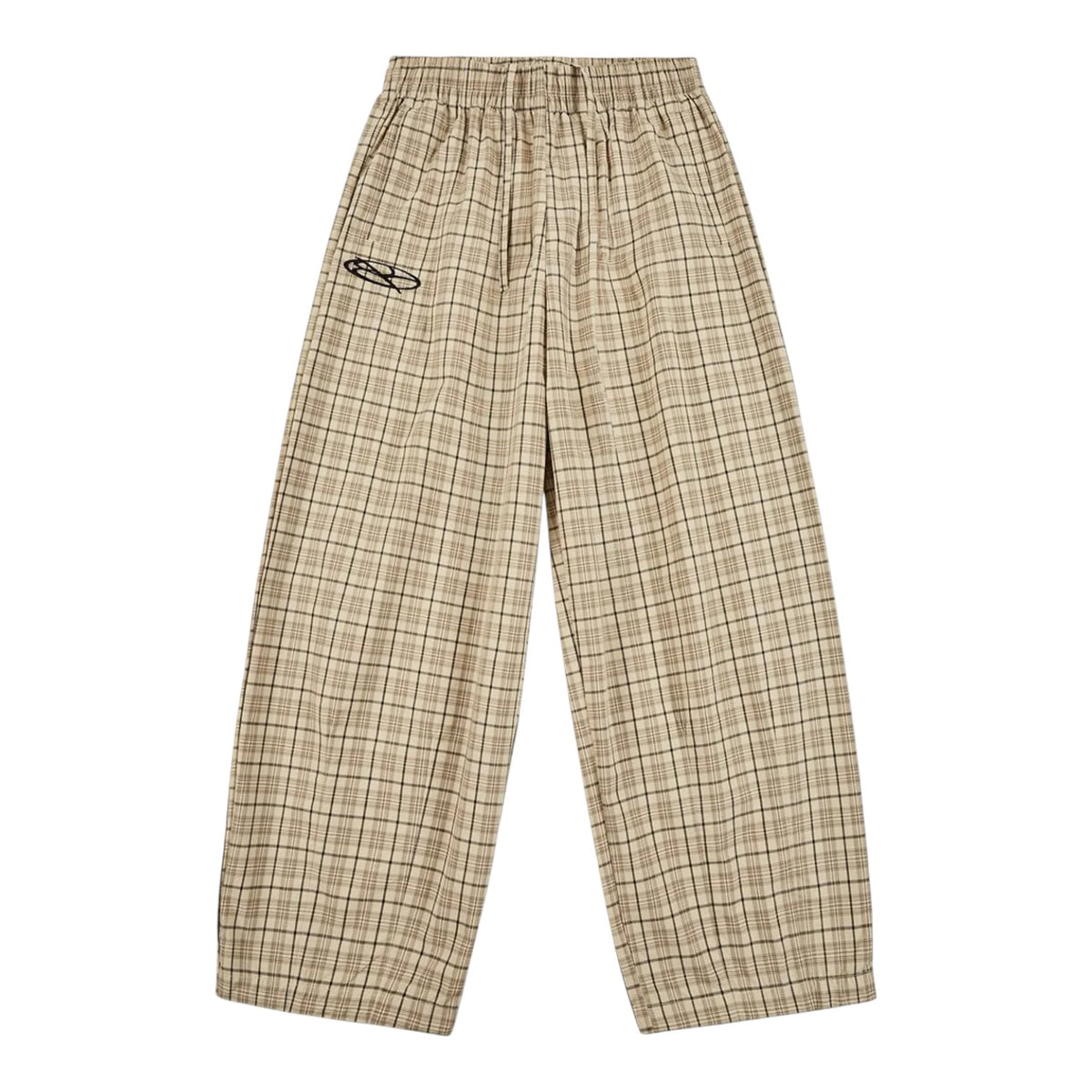 Boredom Kills Lounge Plaid Track Pants Khaki