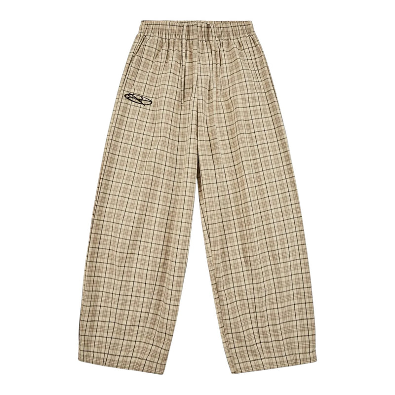 Boredom Kills Lounge Plaid Track Pants Khaki