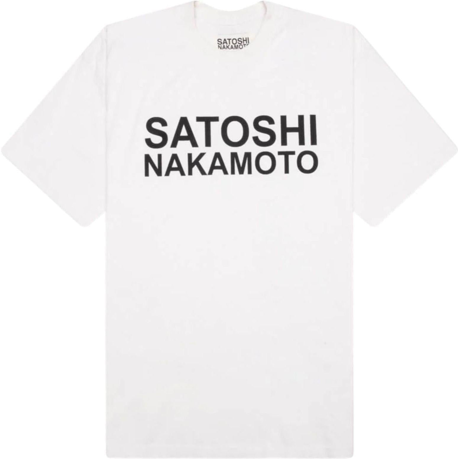 Satoshi Nakamoto Basic Logo Tee "White"