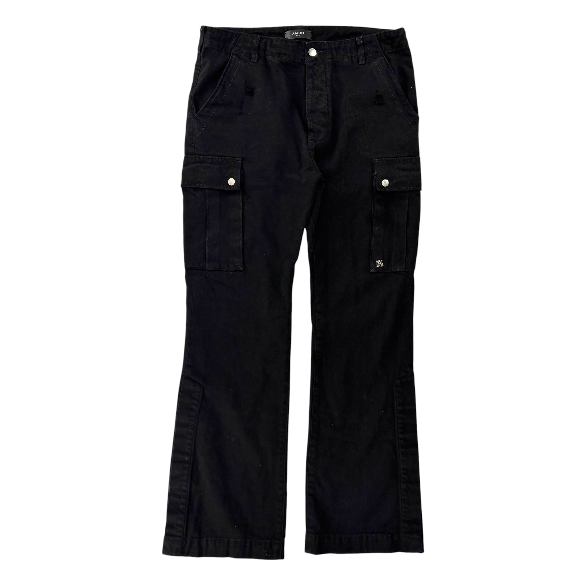 AMIRI M65 Cargo Kick Flare Leg Jeans Black