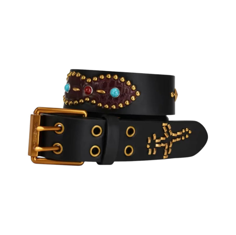Homme + Femme Passport Belt Black and Brown