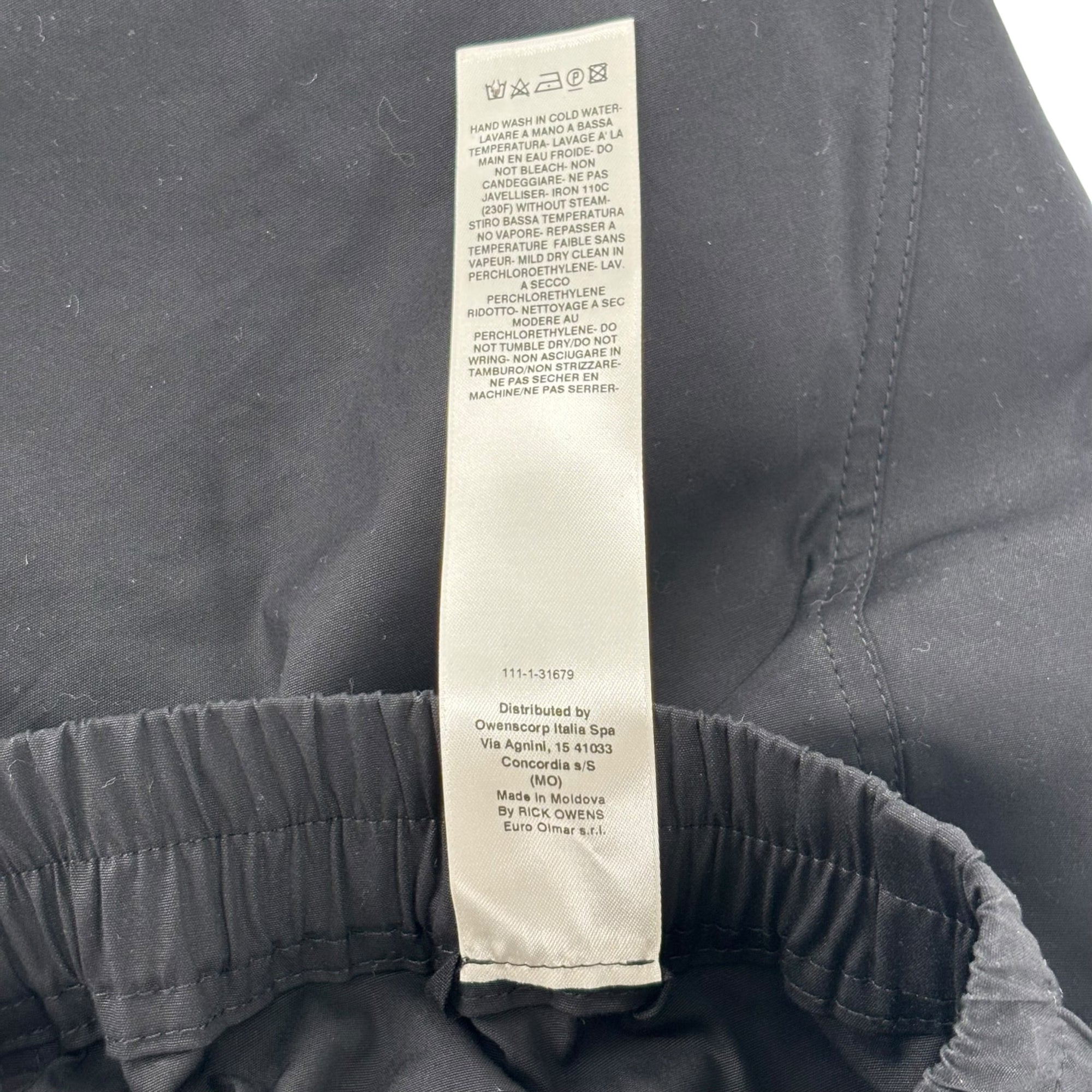 Rick Owens Bauhaus Cargo Pants Black