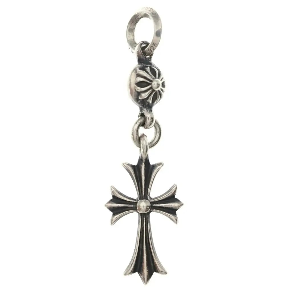 Chrome Hearts Cross Ball Tiny CH Cross Pendant Silver