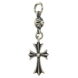 Chrome Hearts Cross Ball Tiny CH Cross Pendant Silver