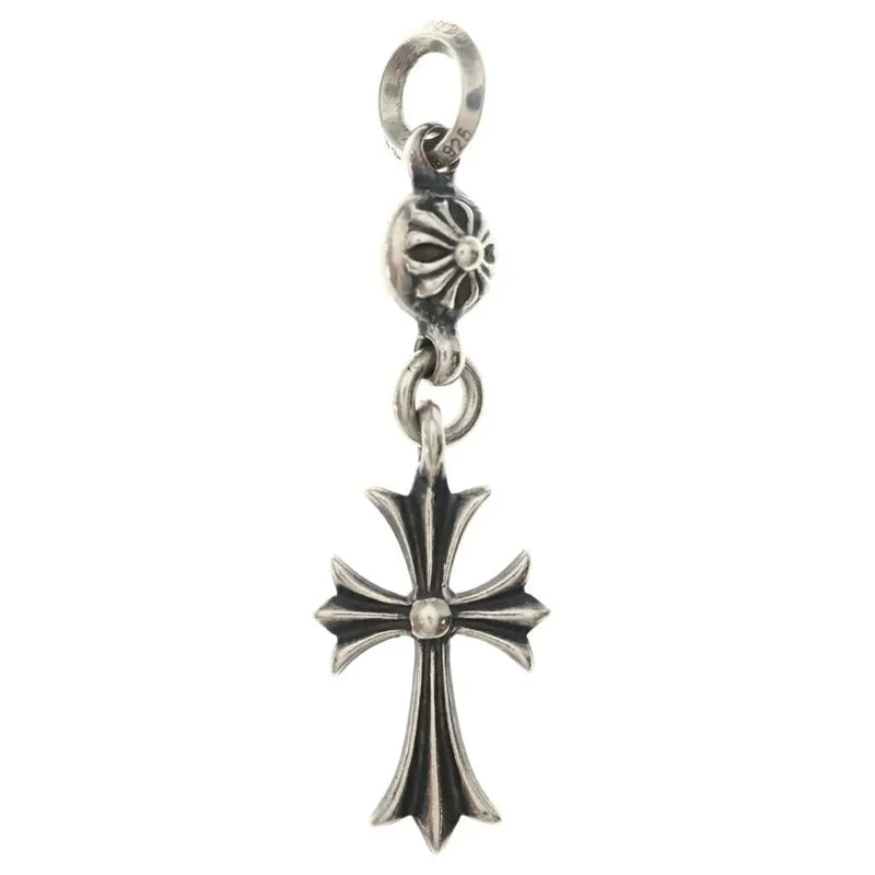 Chrome Hearts Cross Ball Tiny CH Cross Pendant Silver
