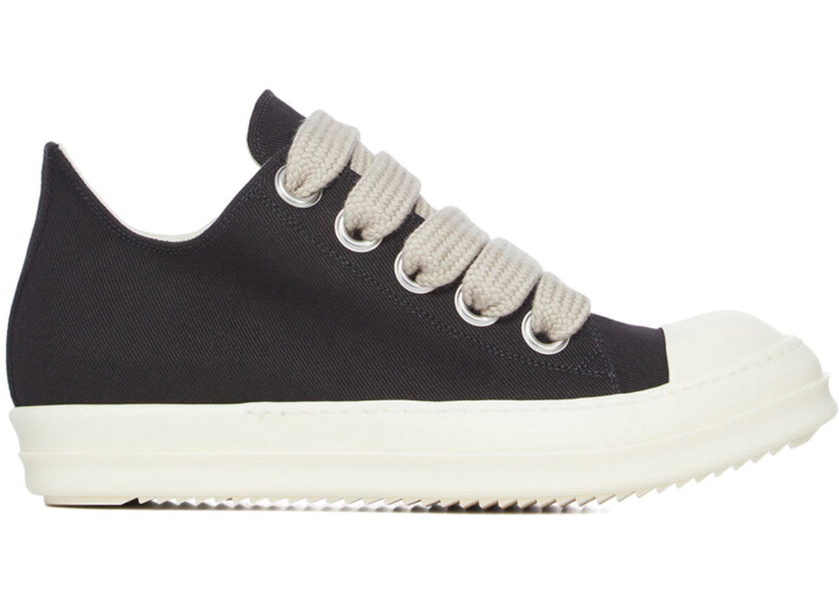 Rick Owens DRKSHDW Jumbolace Low Sneaks Black Milk