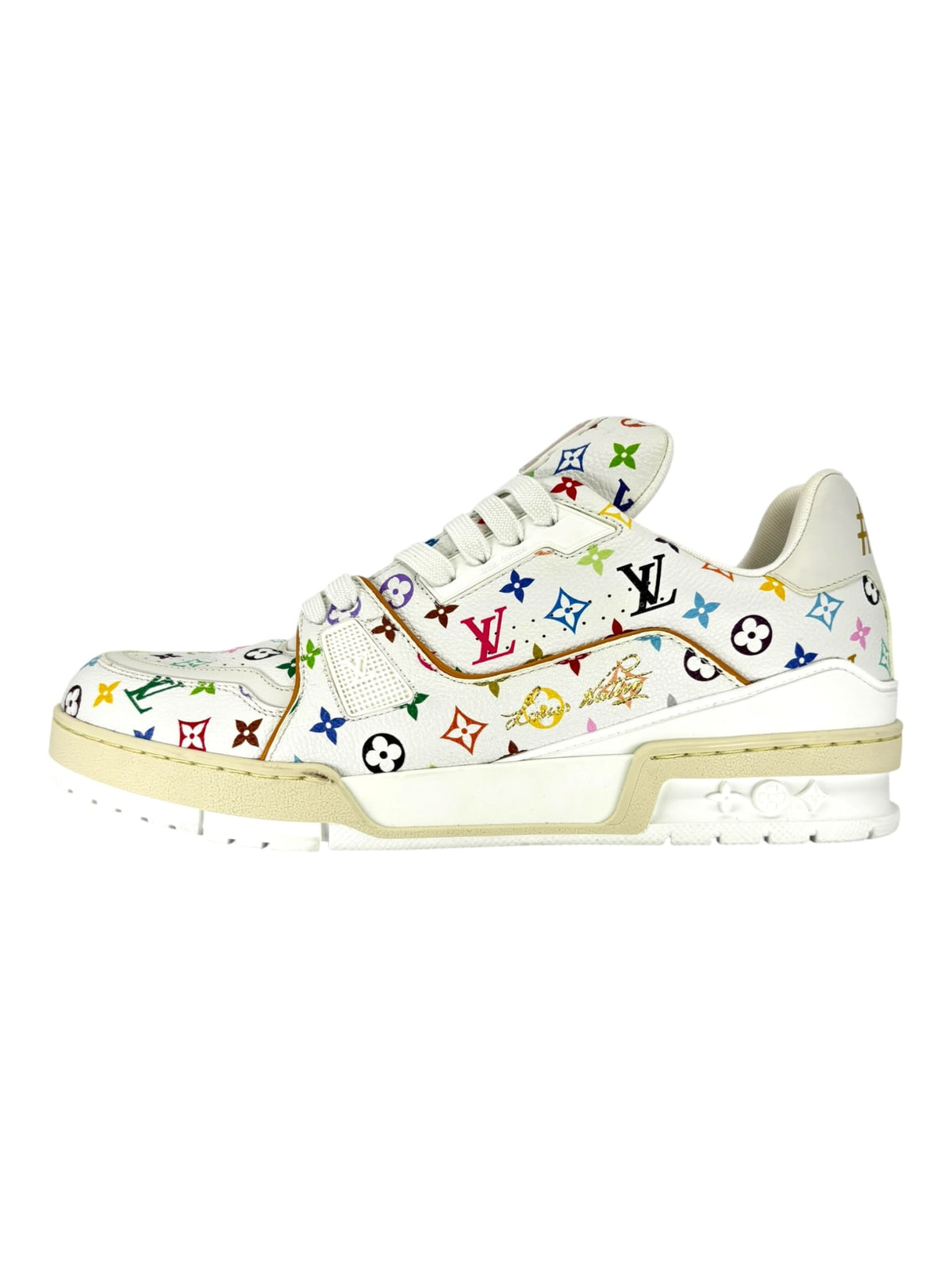 Louis Vuitton LV Trainer Takashi Murakami White