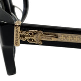 Chrome Hearts Box Officer Glasses Black Gold