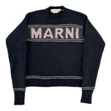 Marni Intarsia Wool Sweater Black