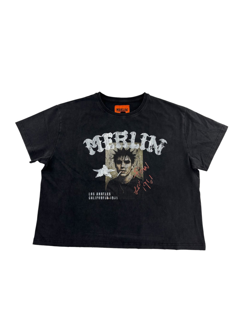Merlins Father Smoked Pain Tee Black